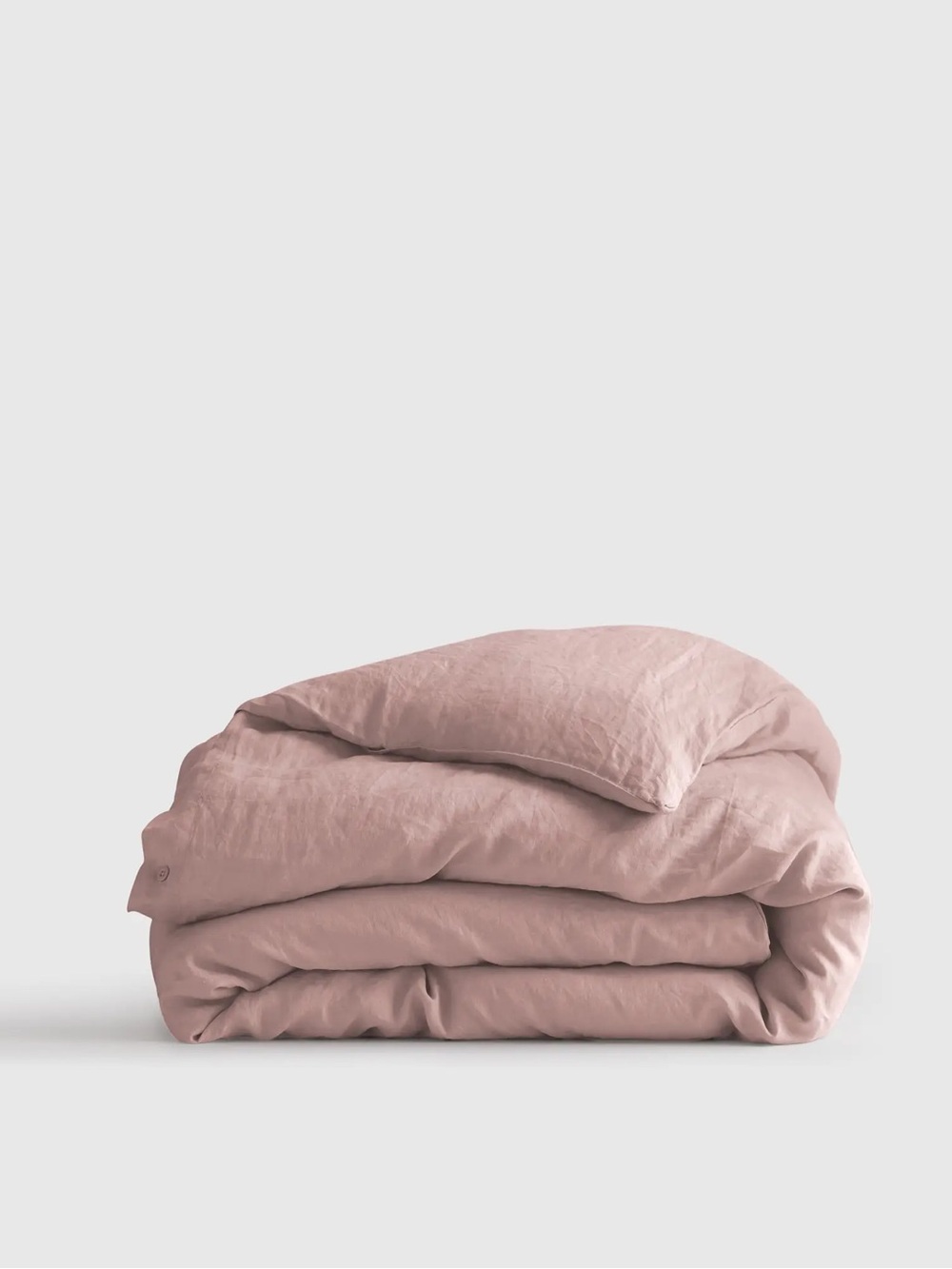 Quince European Linen Duvet Cover King Cal King Dusty Mauve